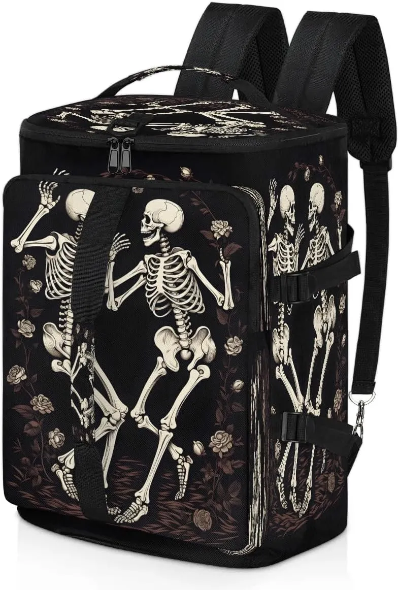 Large Carry on Backpack for Women Men Multi-function Gym Duffle Bag Skeletons Backpack Polyester Waterproof Duffel Bags