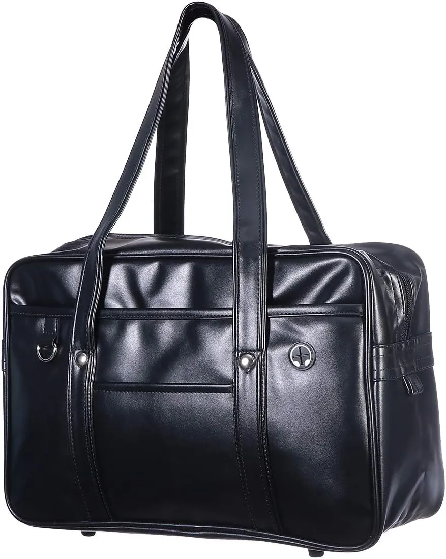 Large Japanese Shoulder Bag, Portable Commuter Bag, Faux Leather Tote Bag Japanese Bag for Adults Men Cospaly