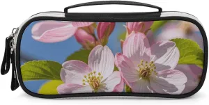 Large Makeup Bag for Purse Dogwood Blossoms Cosmetic Bag for Women Travel Toiletry Bag with Handle Make Up Organizer Case Portable Pen Bag Small Pencil Case for Office