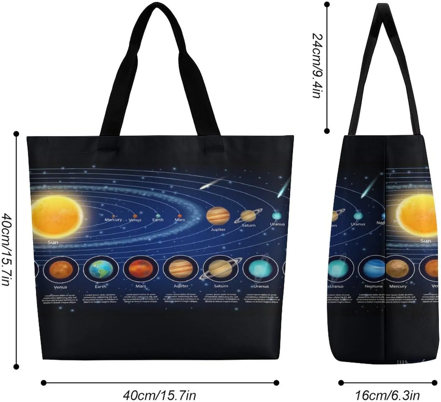 Large Tote Top Handle Bag, Shopping Handbag Big Polyester Shoulder Hand Bags
