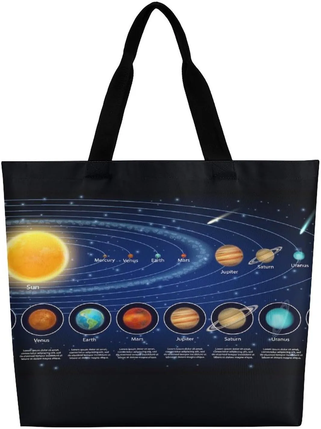 Large Tote Top Handle Bag, Shopping Handbag Big Polyester Shoulder Hand Bags