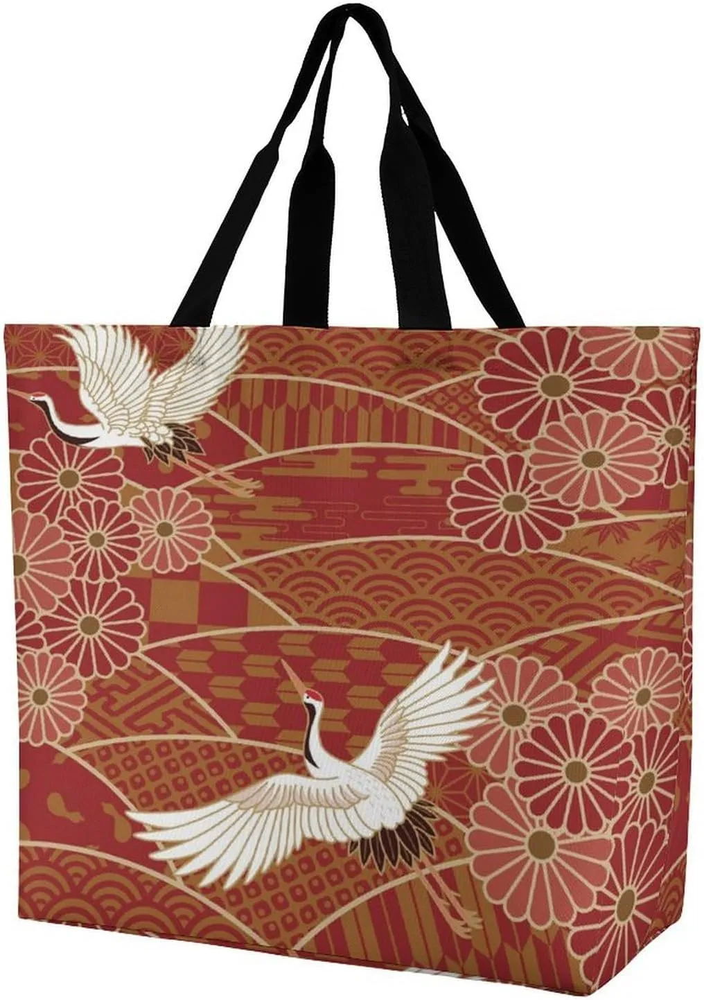 Large Tote Top Handle Bag, Shopping Handbag Big Polyester Shoulder Hand Bags
