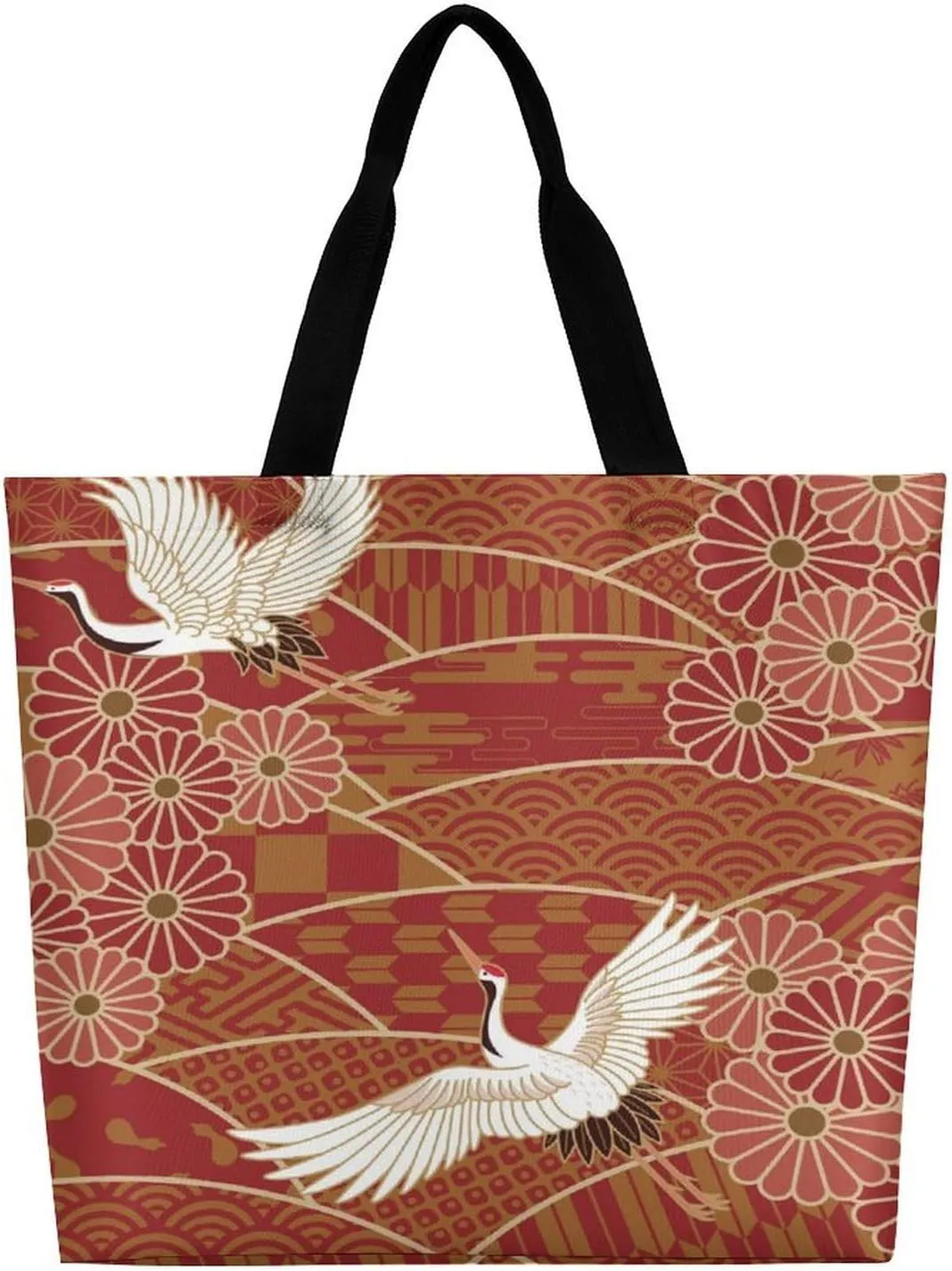 Large Tote Top Handle Bag, Shopping Handbag Big Polyester Shoulder Hand Bags
