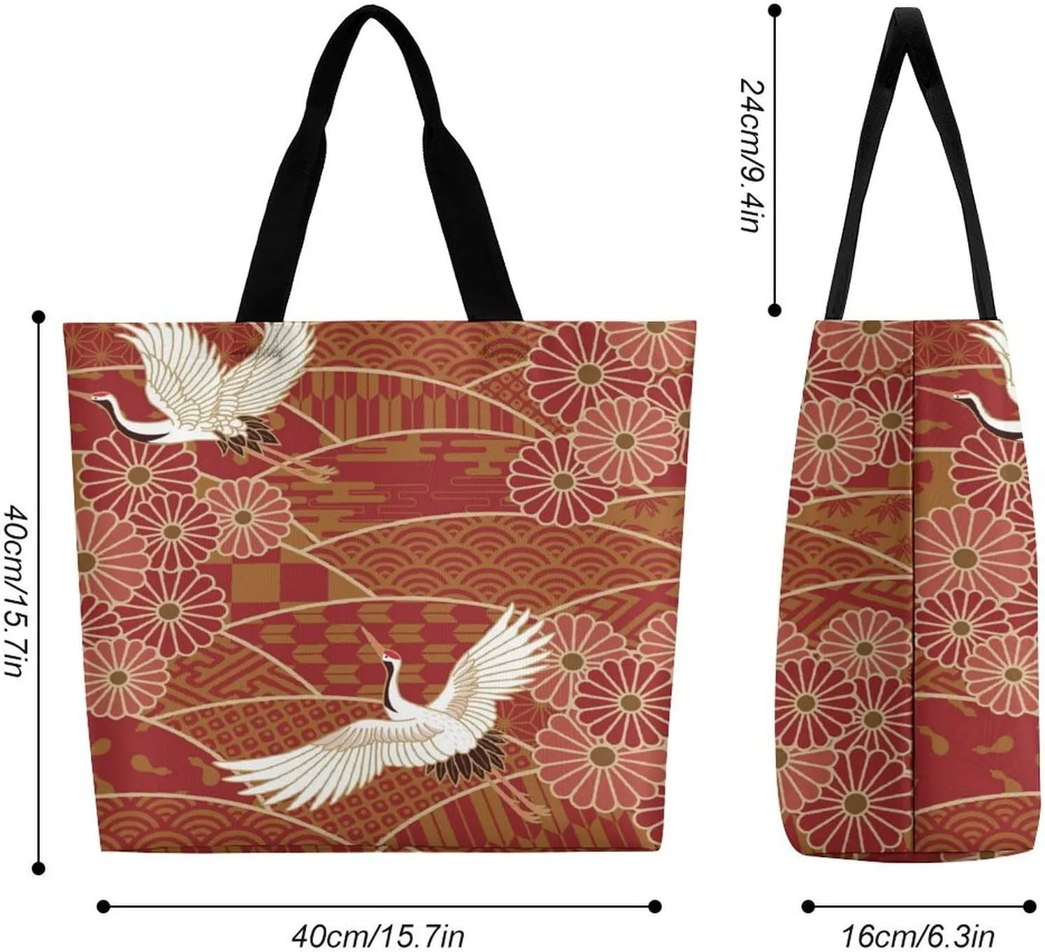 Large Tote Top Handle Bag, Shopping Handbag Big Polyester Shoulder Hand Bags