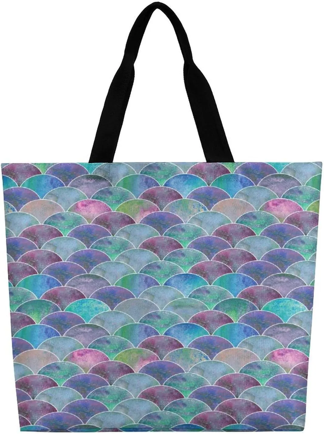 Large Tote Top Handle Bag, Shopping Handbag Big Polyester Shoulder Hand Bags