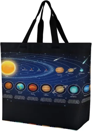 Large Tote Top Handle Bag, Shopping Handbag Big Polyester Shoulder Hand Bags