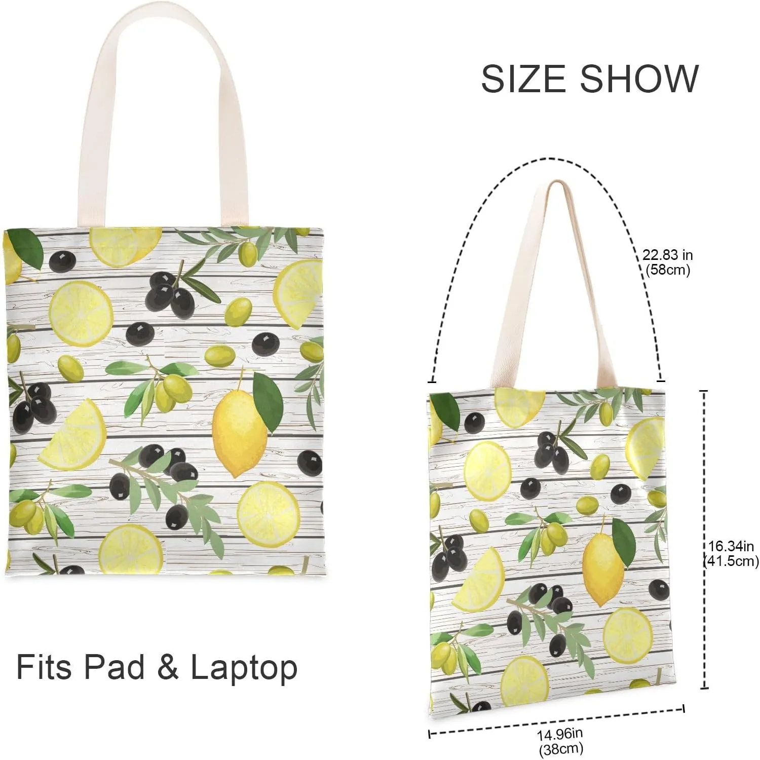 Leaf Canvas Tote, Fashionable Reusable Grocery Shopping Cloth Bags, Big Capacity Shoulder Bag with Pockets, For Women Work