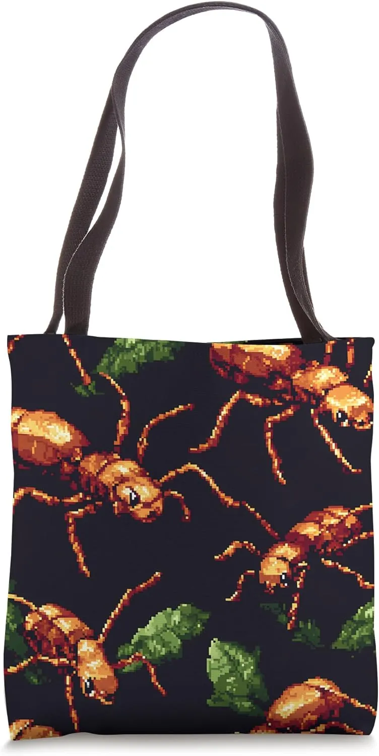 Leafcutter Ant 8bit Animal Wildlife Pattern Decor Tote Bag