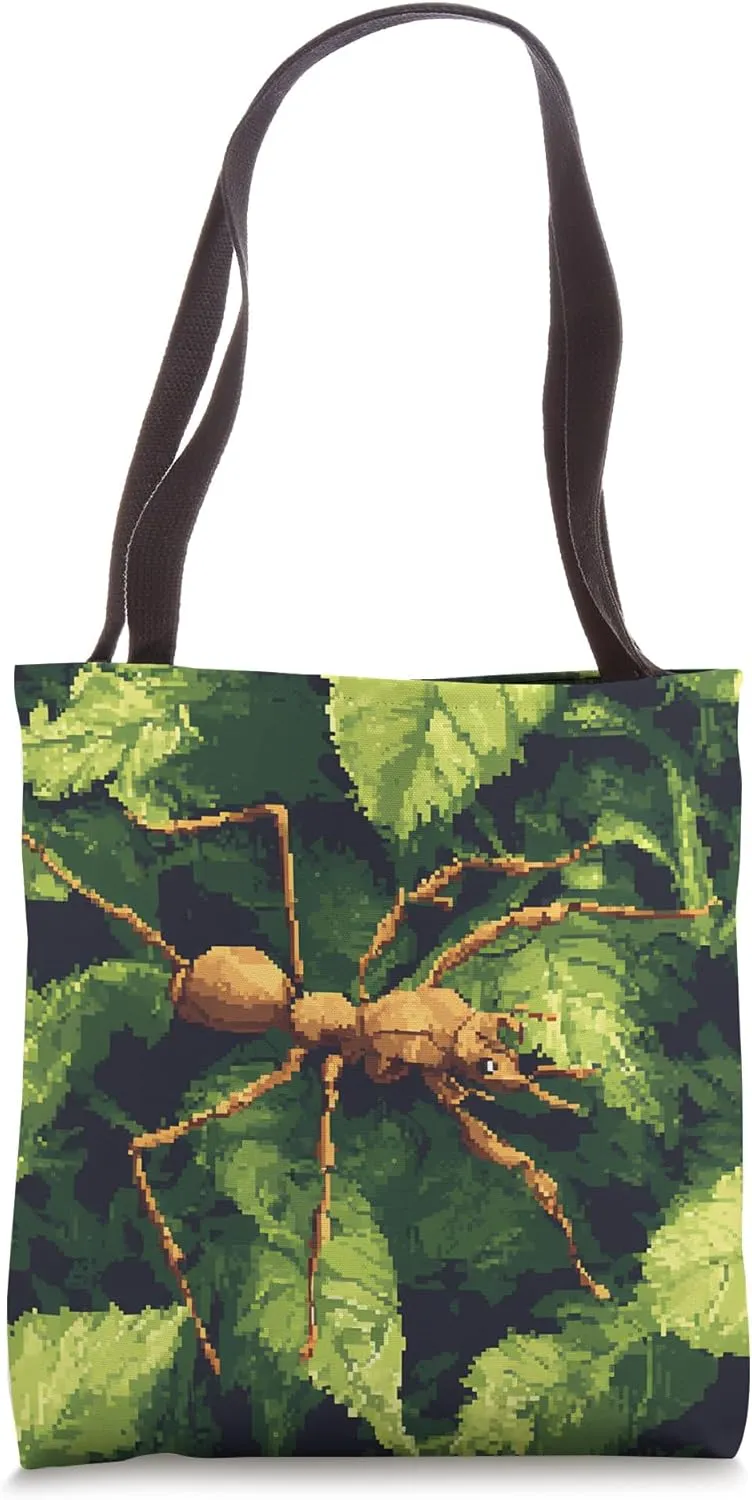 Leafcutter Ant 8bit Animal Wildlife Pattern Decor Tote Bag