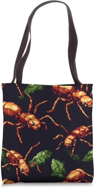 Leafcutter Ant 8bit Animal Wildlife Pattern Decor Tote Bag
