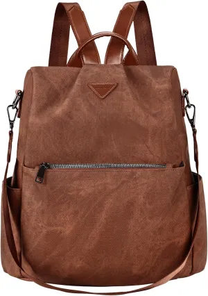 Leathario Women Backpack Purse Anti-Theft Vegan Leather Small Casual Daypack Shoulder Mini Bookbag for College Travel Work