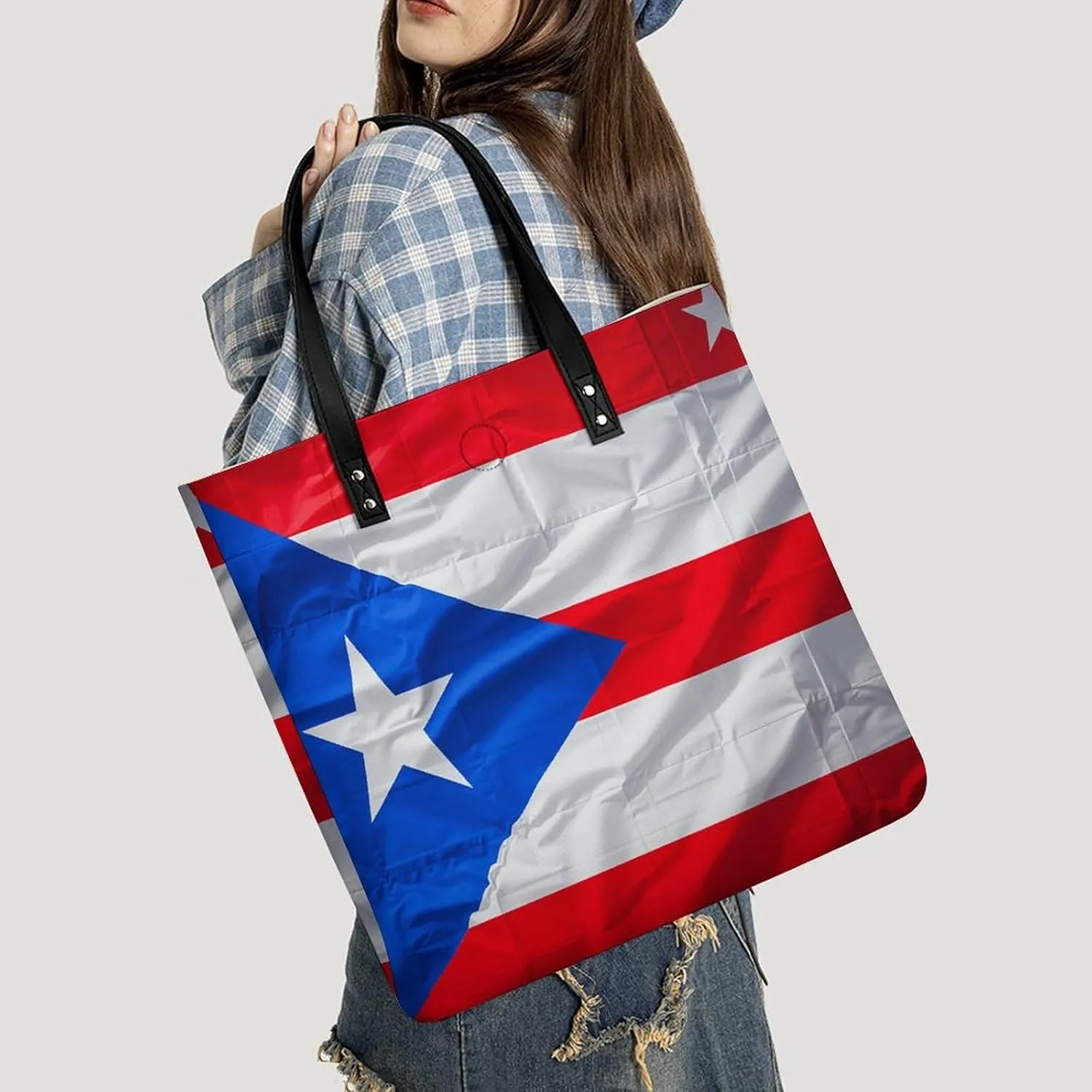 Leather Handbag for Women Tote Bag with Magnetic Buckle Bald Eagle Crossbody Bag Shoulder Bags