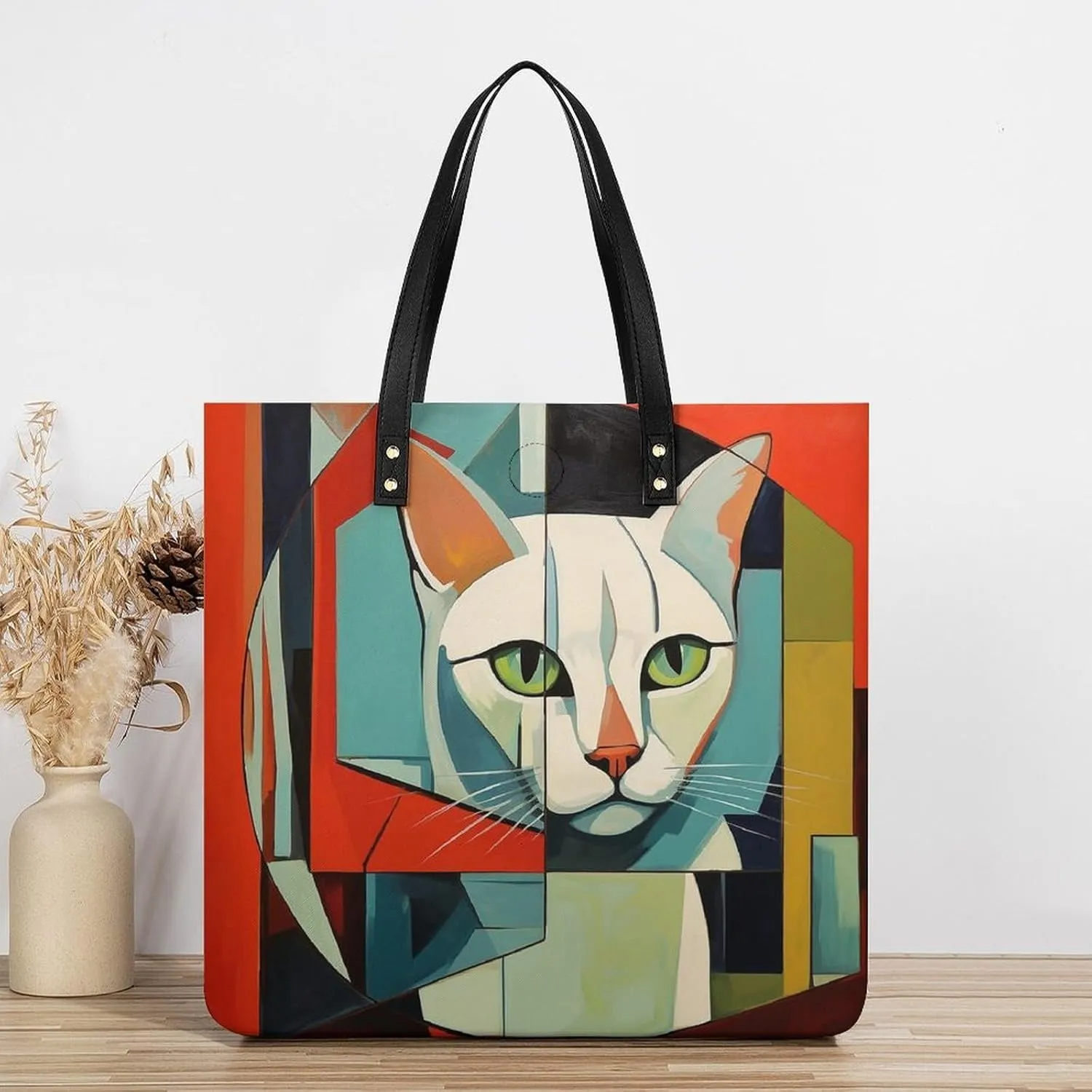 Leather Handbag for Women Tote Bag with Magnetic Buckle Rocks And Pebbles Crossbody Bag Shoulder Bags