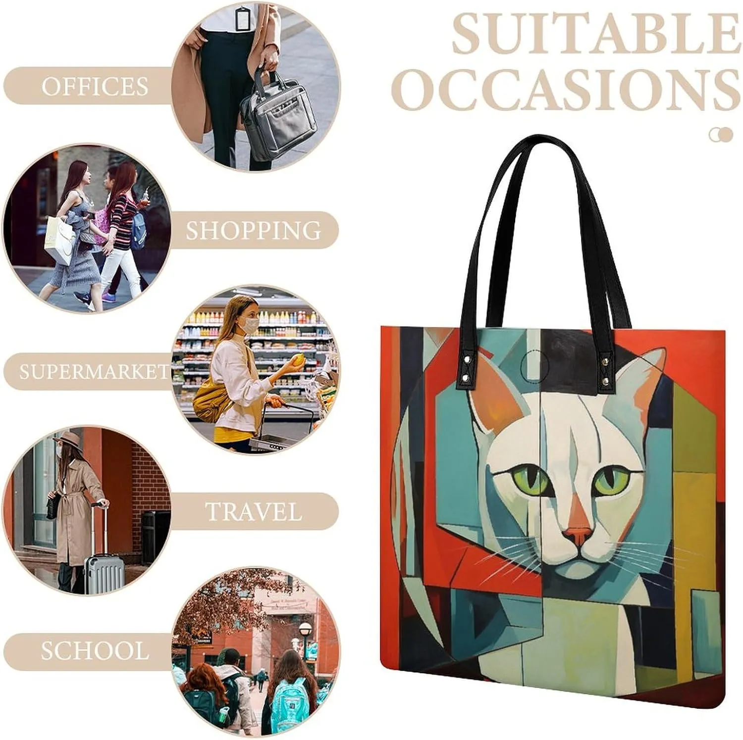 Leather Handbag for Women Tote Bag with Magnetic Buckle Rocks And Pebbles Crossbody Bag Shoulder Bags