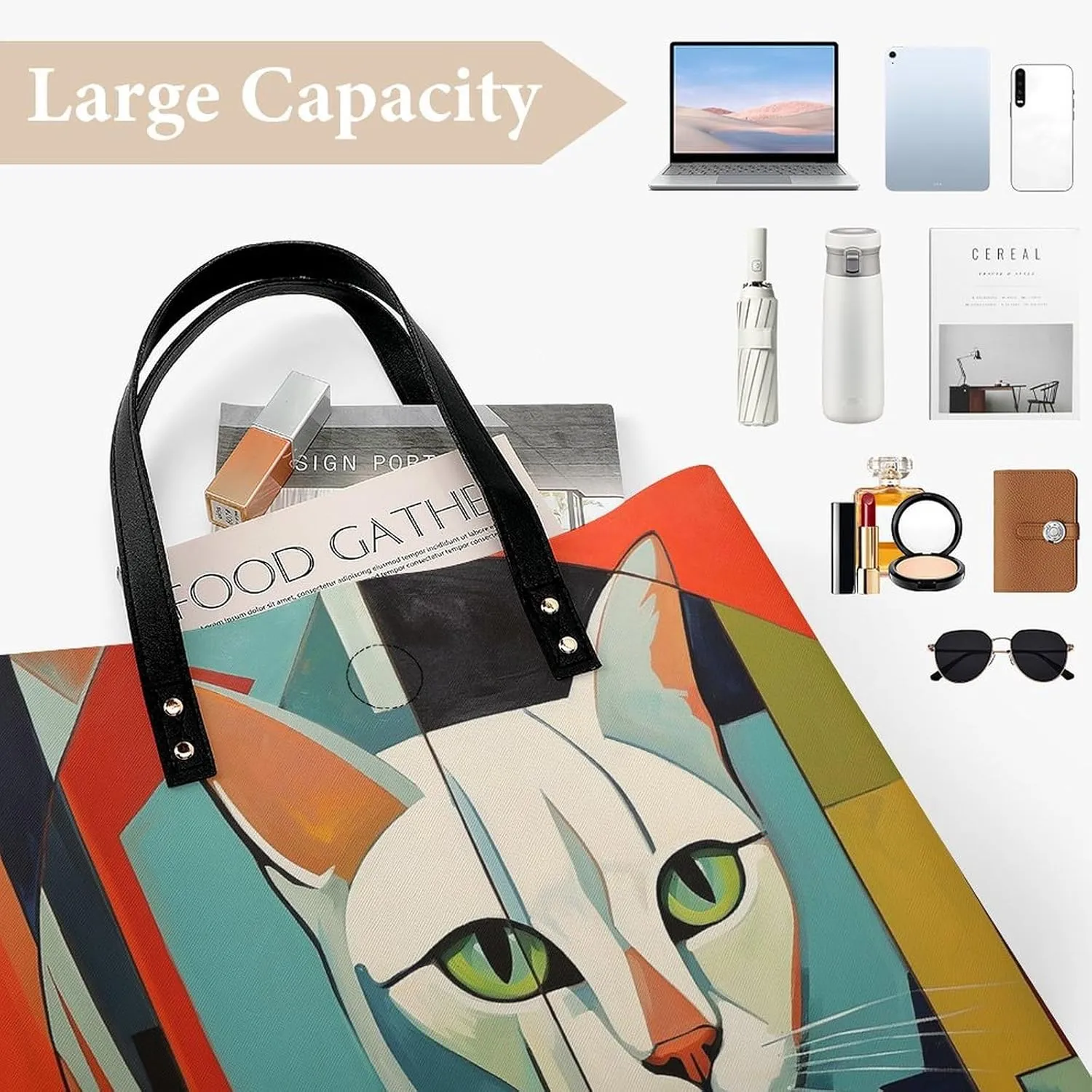 Leather Handbag for Women Tote Bag with Magnetic Buckle Rocks And Pebbles Crossbody Bag Shoulder Bags
