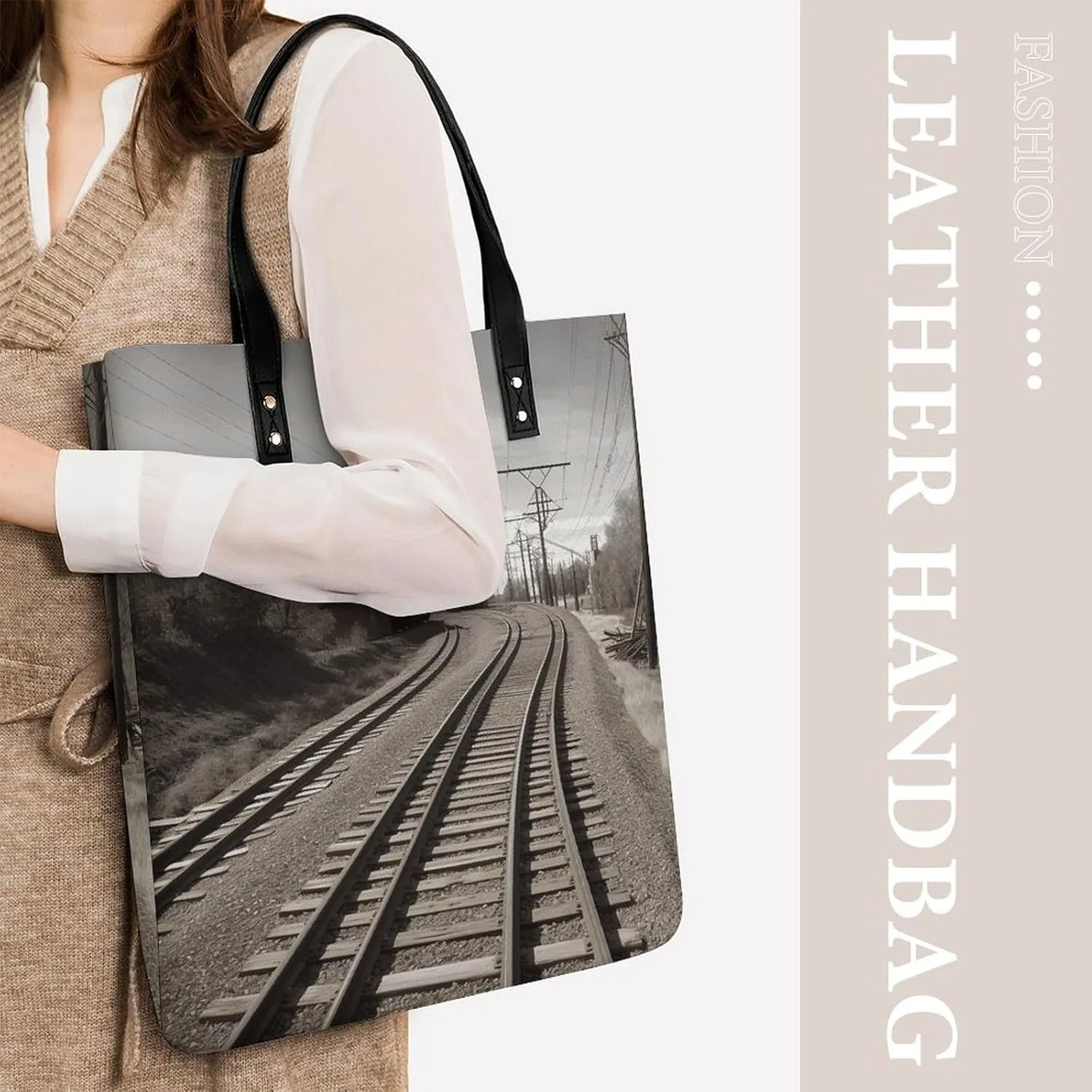 Leather Handbag for Women Tote Bag with Magnetic Buckle Vintage Octopus Crossbody Bag Shoulder Bags