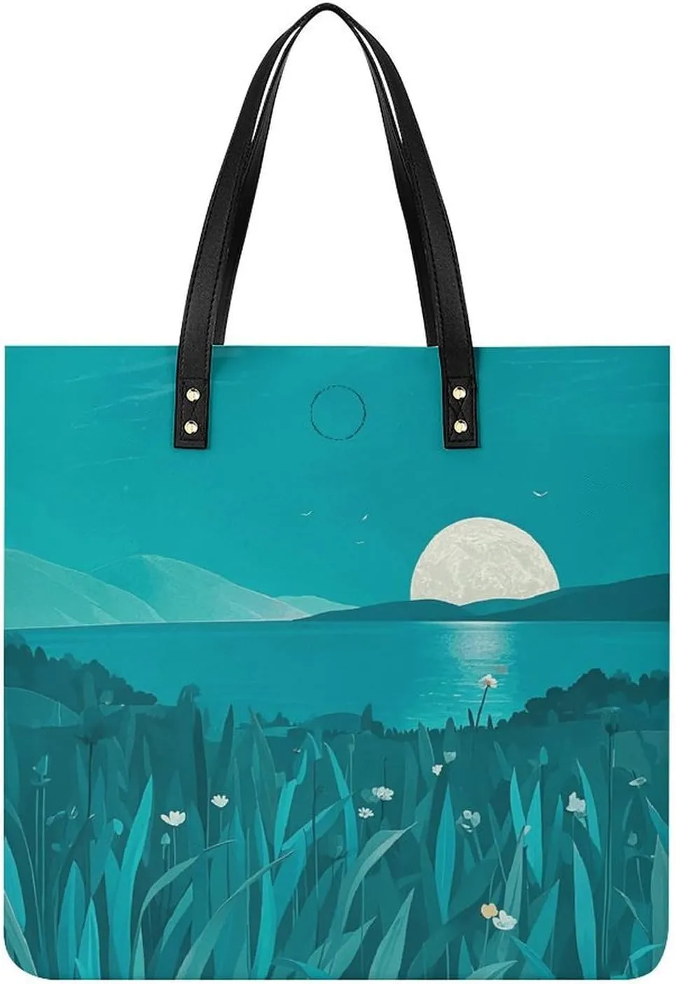 Leather Handbag for Women Tote Bag with Magnetic Buckle Vintage Octopus Crossbody Bag Shoulder Bags