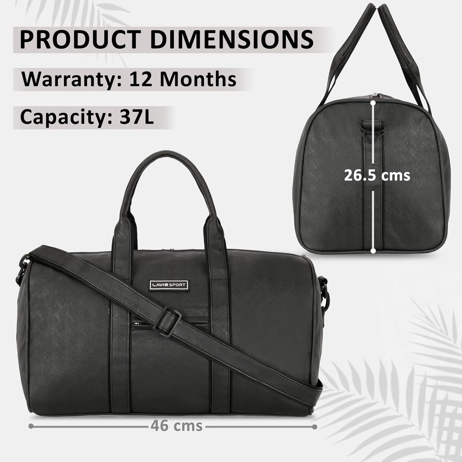 Leatherette Unisex Everyday Bag | Stylish & Spacious Weekender Travel Bag | Captain Duffle Bag | Captain Gym Bag
