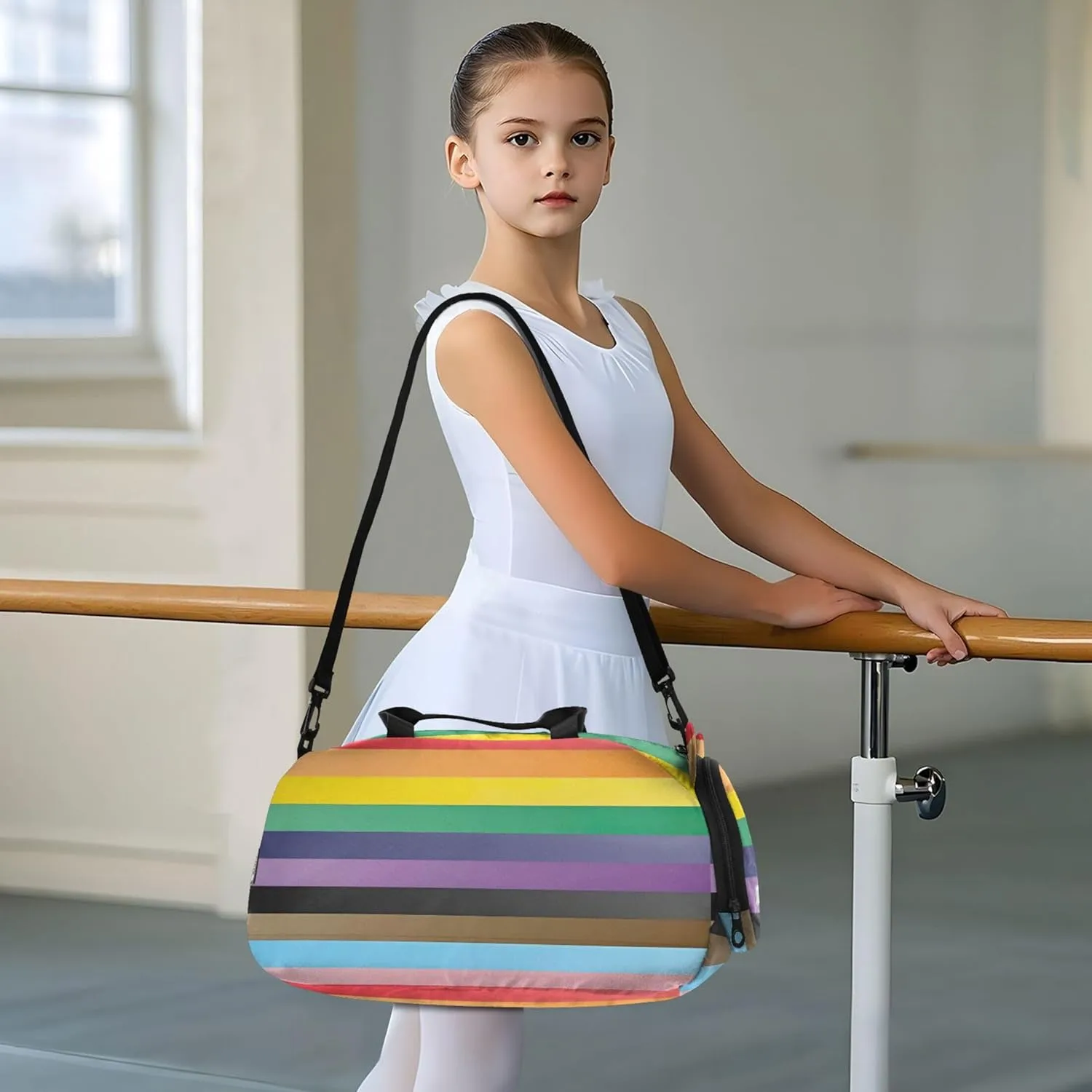 Lgbt Pride Flag Lgbtq Rainbow Travel Duffle Bags Girls Tote Overnight Weekender Duffel Carry on Duffel Bag Boys Dance Kids Luggage