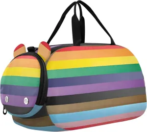 Lgbt Pride Flag Lgbtq Rainbow Travel Duffle Bags Girls Tote Overnight Weekender Duffel Carry on Duffel Bag Boys Dance Kids Luggage