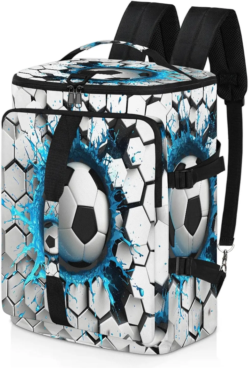 Light Wall Football Gym Bags for Men Women Soccer Sports Backpack with Shoe Compartment 3-in-1 Tactical Duffle Bag for Overnight Weekender Travel