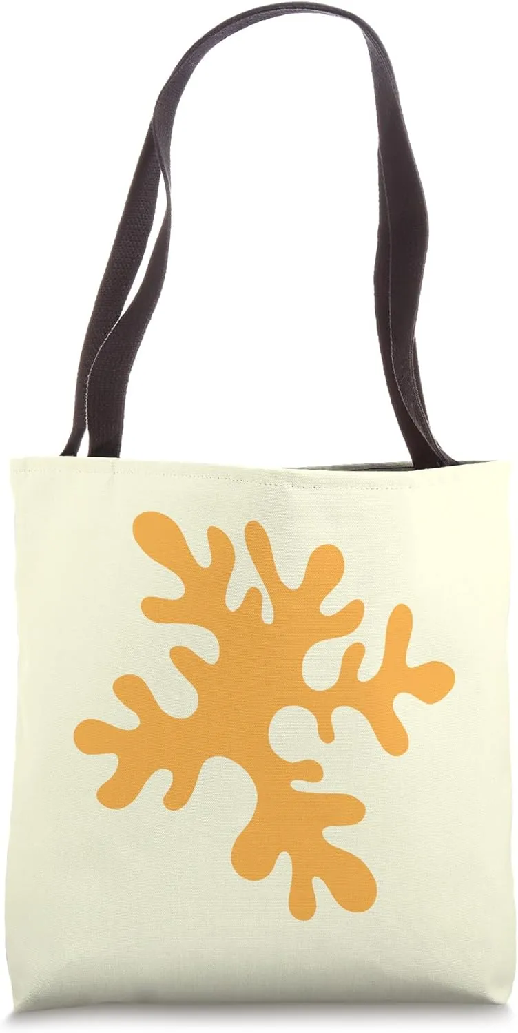 Light Yellow Danish Pastel Abstract Algae Modern Geometric Tote Bag