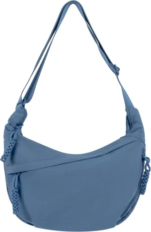 Lightweight Nylon Hobo Bag for Women Men Small Shoulder Bag Crescent Crossbody Bag with Adjustable Strap Casual Bag