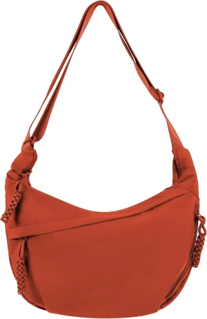 Lightweight Nylon Hobo Bag for Women Men Small Shoulder Bag Crescent Crossbody Bag with Adjustable Strap Casual Bag