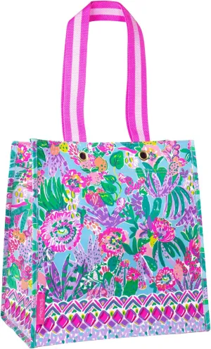 Lilly Pulitzer Market Shopper Bag, Reusable Grocery Tote, Shoulder Bag for Produce or Travel