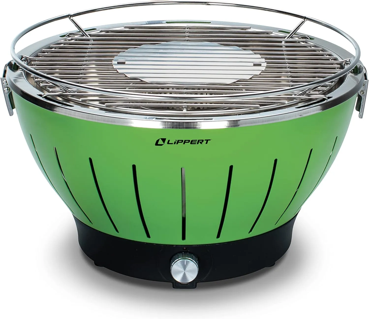 Lippert Odyssey Portable Grill - Compact and Versatile Charcoal Grill for Camping, Tailgating, and Outdoor Cooking - Lightweight and Durable Design with Large Cooking Surface - Green