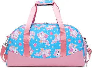 Lmwzh Kids Duffle Bag For Girls Perfect For Early Elementary Overnight Travel Bag With Shoes Compartment Dry And Wet Pocket Carry On Weekender Bag (Mermaid)