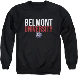 LOGOVISION Belmont University Official Stacked Unisex Adult Crewneck Sweatshirt