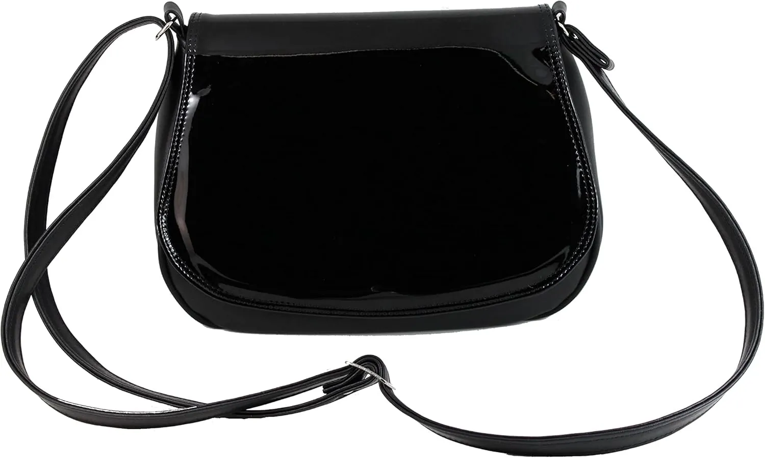 LONI Shoulder Bags for Women Purse Handbag Crossbody Everyday Saddle Bag Medium Patent/Pu Leather