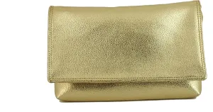 LONI Womens Delightful Clutch/Shoulder/Crossbody/Wristlet Bag Size Small in black faux patent leather