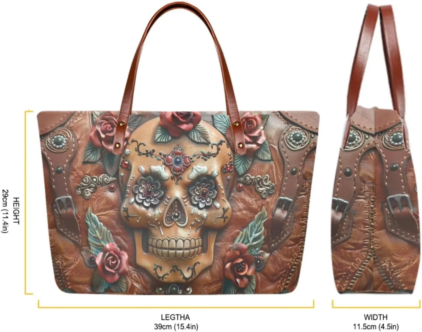 Lotusorchid 2 Pcs Hand bags Purses, Women Top Handle Bag Satchel Shoulder Bag, Large Tote Handbag with PU Wallet