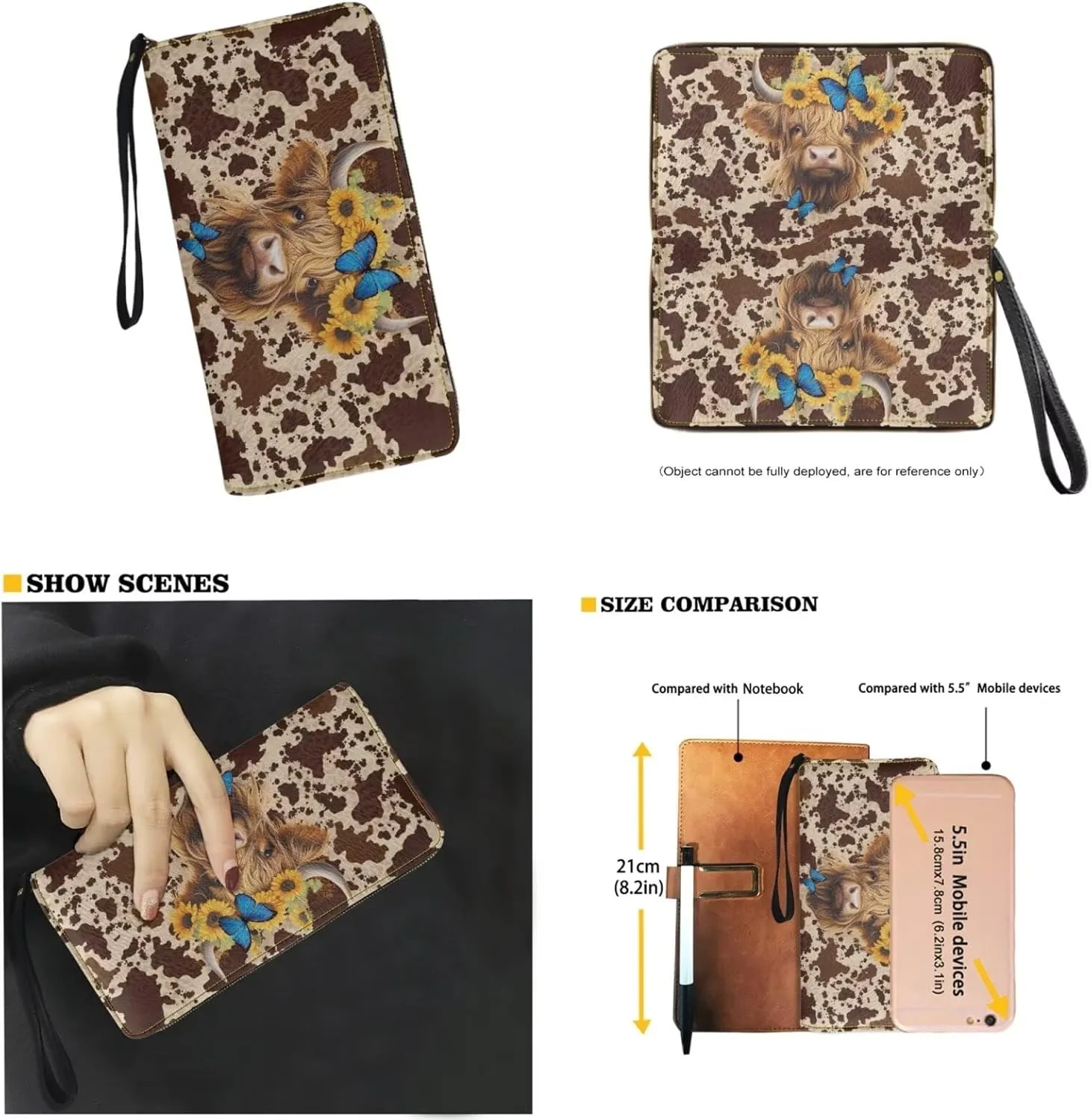 Lotusorchid 2 Pcs Large Tote Handbag with PU Wallet, Women Hand bags Purses, Top Handle Bag Satchel Shoulder Bag