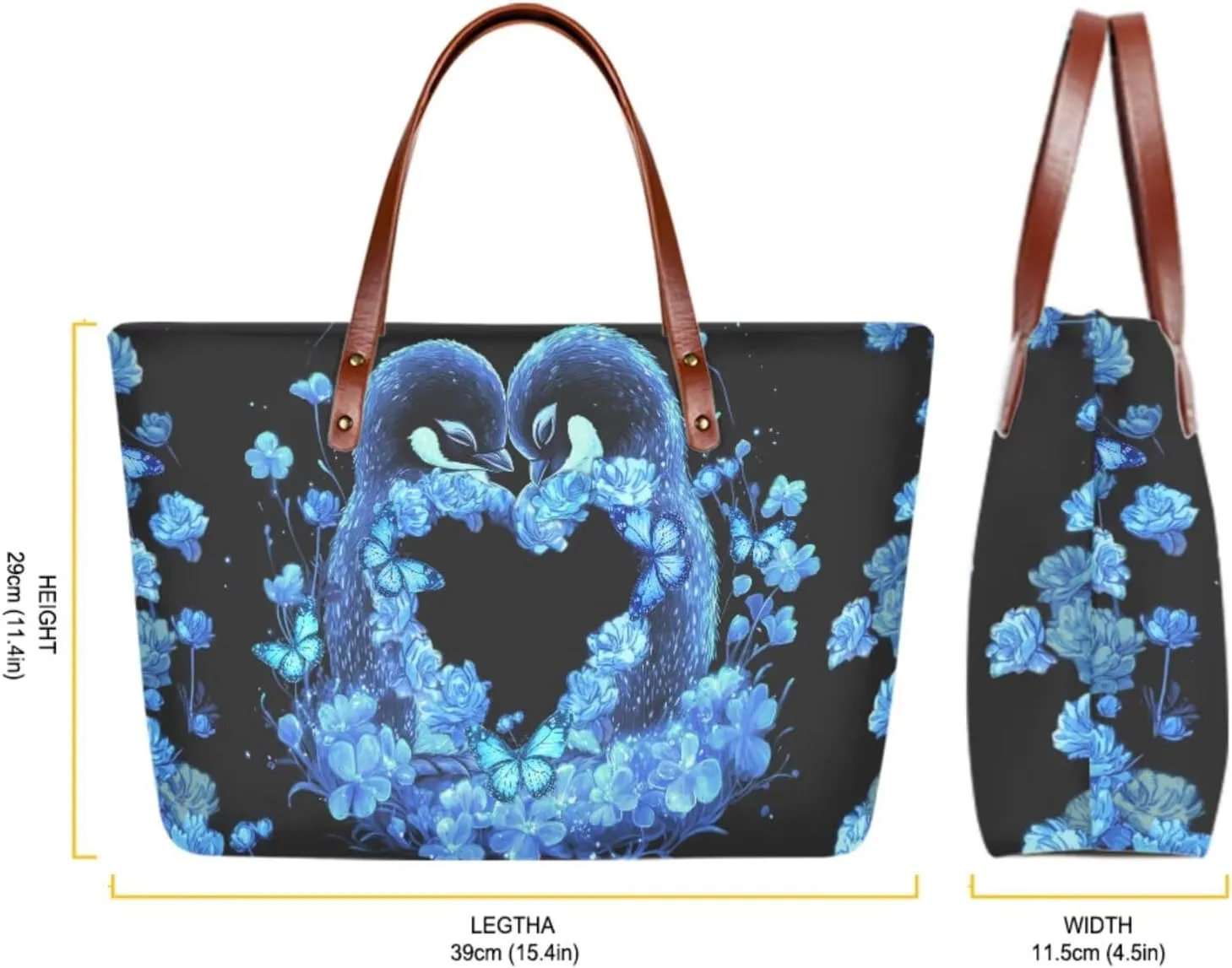 Lotusorchid 2 Pcs Top Handle Bags for Women, Large Tote Shoulder Bag Satchel Handbag with Matching Wallet Gift for Mom Wife