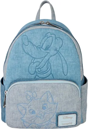 Loungefly Disney Dogs & Cats Faux Denim Mini Backpack