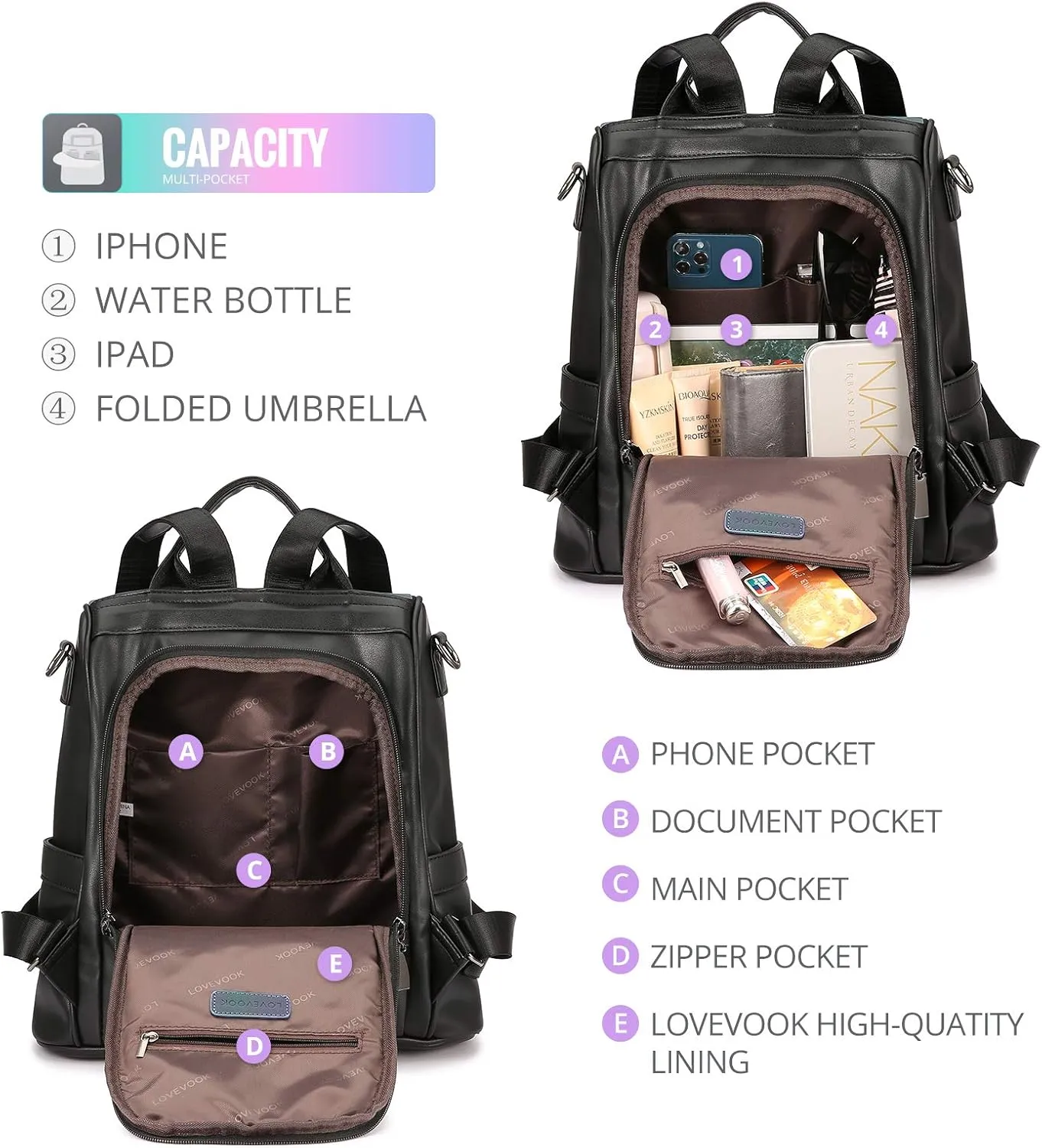 LOVEVOOK Geometric Luminous Purses and Handbags for Women Holographic Reflective Crossbody Bag Wallet