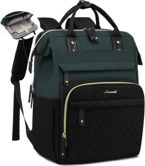 LOVEVOOK Laptop Backpack for Women, 15.6'' Waterproof Nurse Bag Teacher Work Backpack Purse for Women, Travel Computer Backpack for College Office Business Ladies