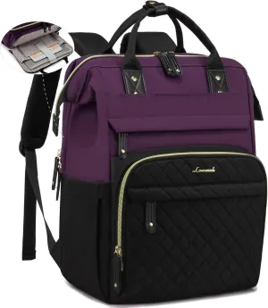 LOVEVOOK Laptop Backpack for Women, 15.6'' Waterproof Nurse Bag Teacher Work Backpack Purse for Women, Travel Computer Backpack for College Office Business Ladies