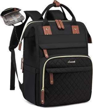 LOVEVOOK Laptop Backpack for Women, 17.3'' Waterproof Nurse Bag Teacher Work Backpack Purse for Women, Travel Computer Backpack for College Office Business Ladies