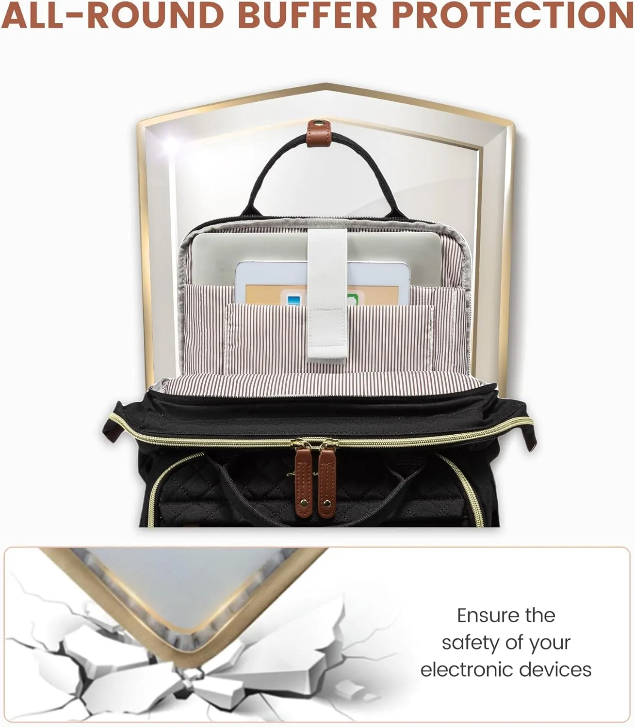 LOVEVOOK Laptop Backpack for Women, 17.3'' Waterproof Nurse Bag Teacher Work Backpack Purse for Women, Travel Computer Backpack for College Office Business Ladies