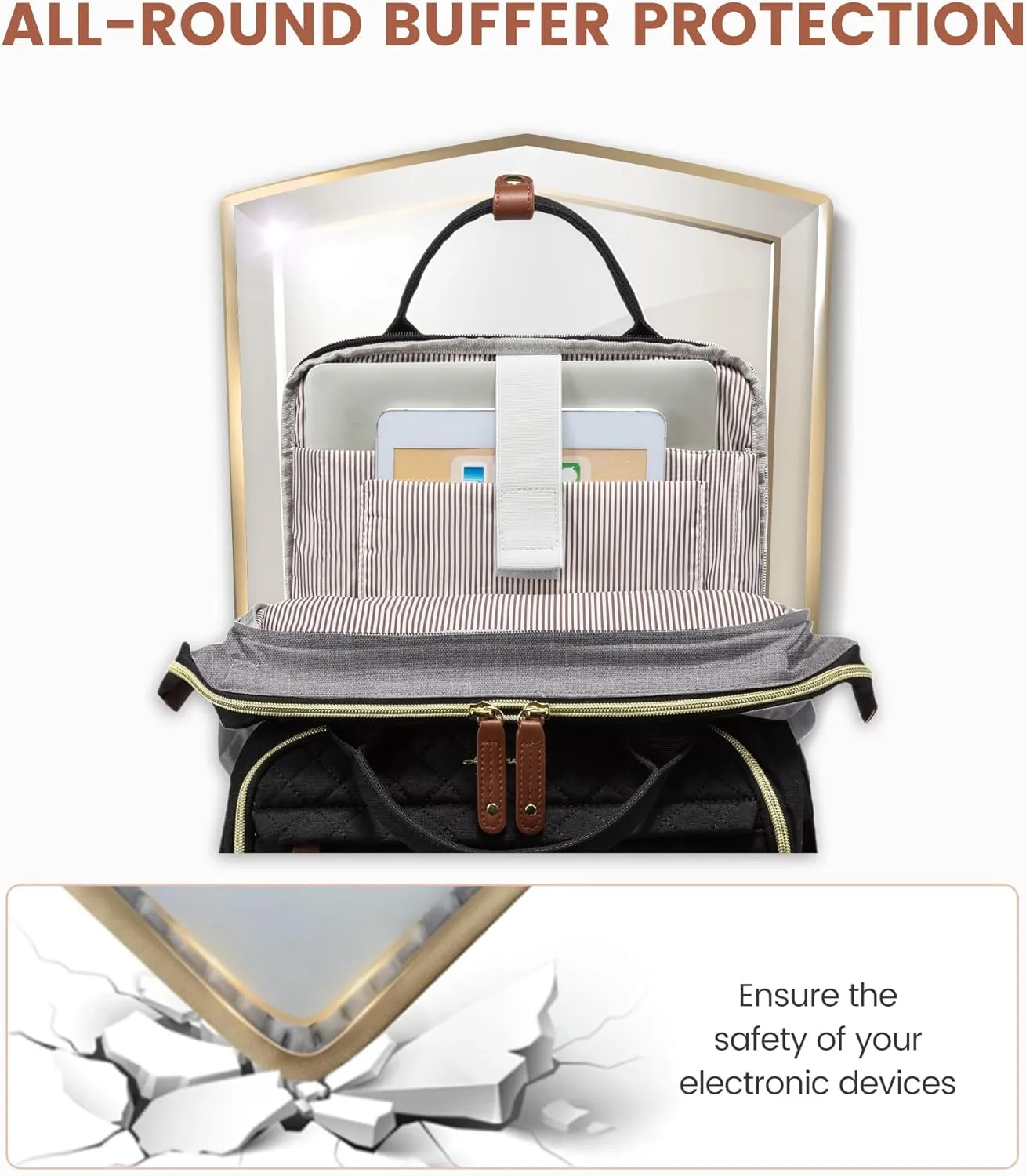 LOVEVOOK Laptop Backpack for Women, 17.3'' Waterproof Nurse Bag Teacher Work Backpack Purse for Women, Travel Computer Backpack for College Office Business Ladies