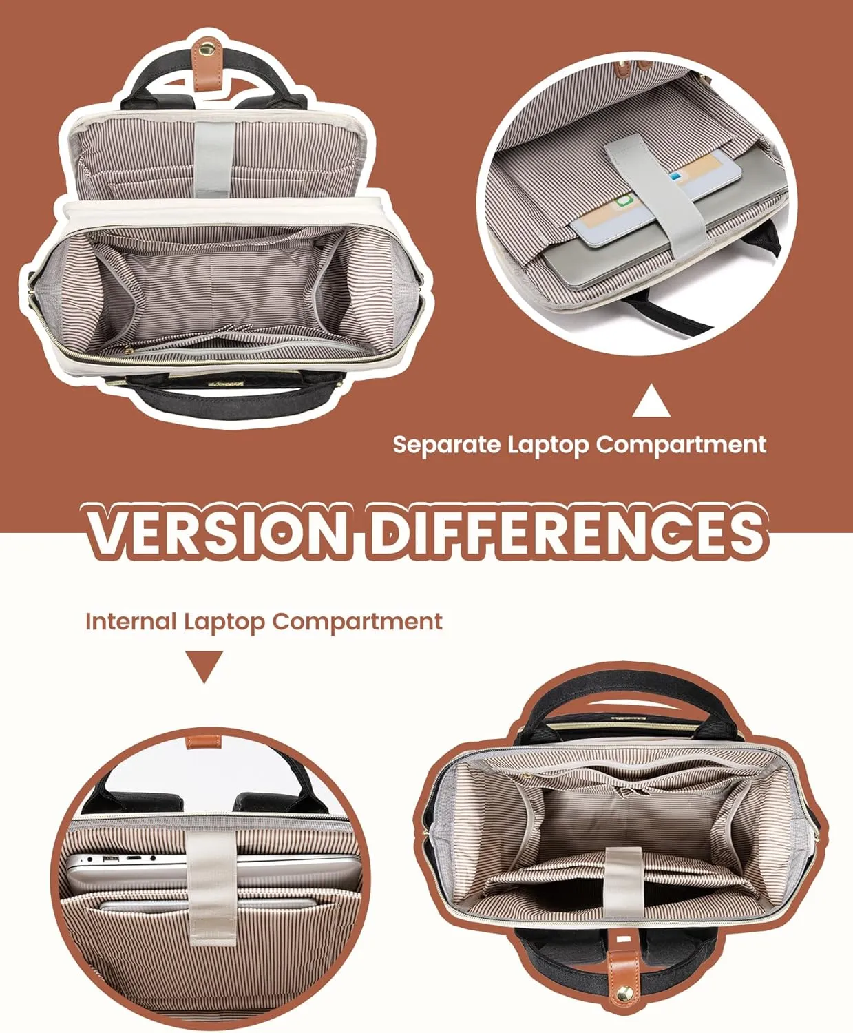 LOVEVOOK Laptop Backpack for Women, 17.3'' Waterproof Nurse Bag Teacher Work Backpack Purse for Women, Travel Computer Backpack for College Office Business Ladies