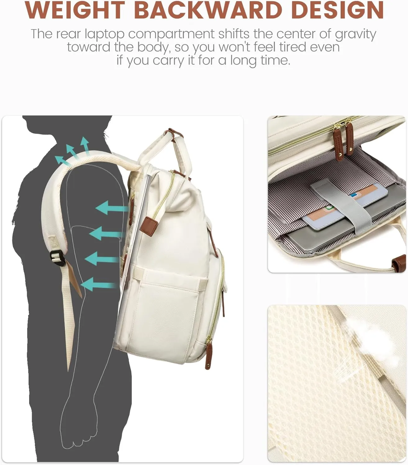 LOVEVOOK Laptop Backpack for Women, 17.3'' Waterproof Nurse Bag Teacher Work Backpack Purse for Women, Travel Computer Backpack for College Office Business Ladies