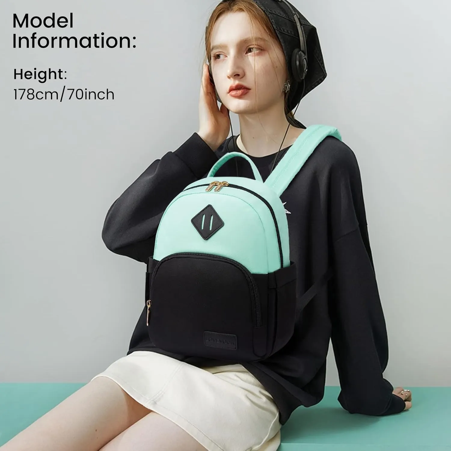 LOVEVOOK Mini Backpack for Women Light Weight Small Waterproof Backpack Purses Daily Backpack…