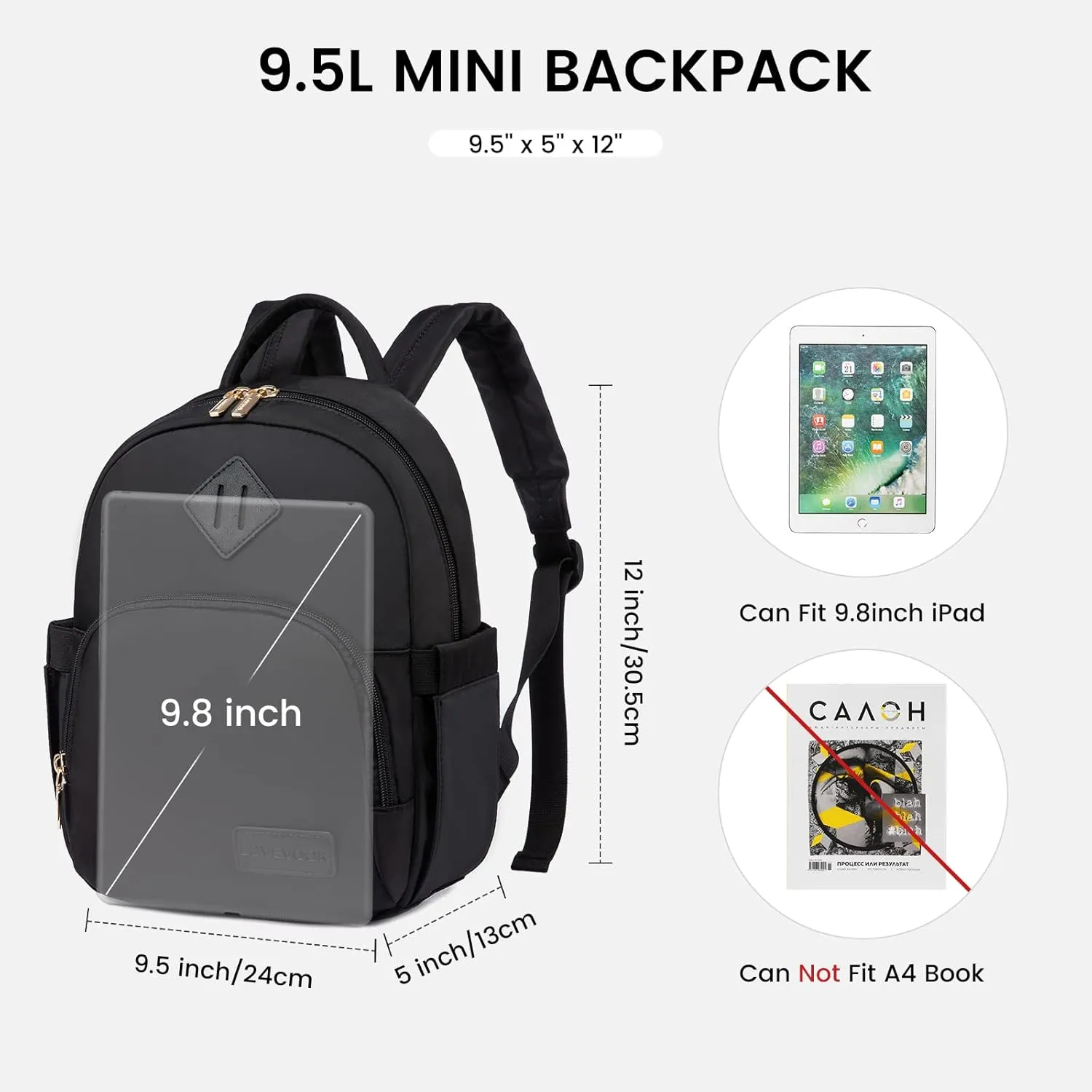 LOVEVOOK Mini Backpack for Women Light Weight Small Waterproof Backpack Purses Daily Backpack…