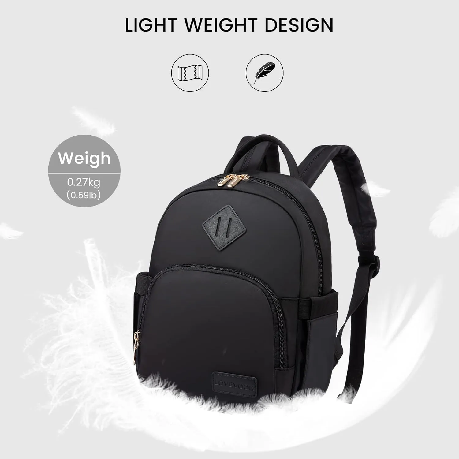 LOVEVOOK Mini Backpack for Women Light Weight Small Waterproof Backpack Purses Daily Backpack…