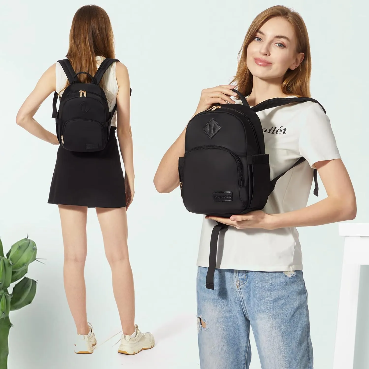 LOVEVOOK Mini Backpack for Women Light Weight Small Waterproof Backpack Purses Daily Backpack…